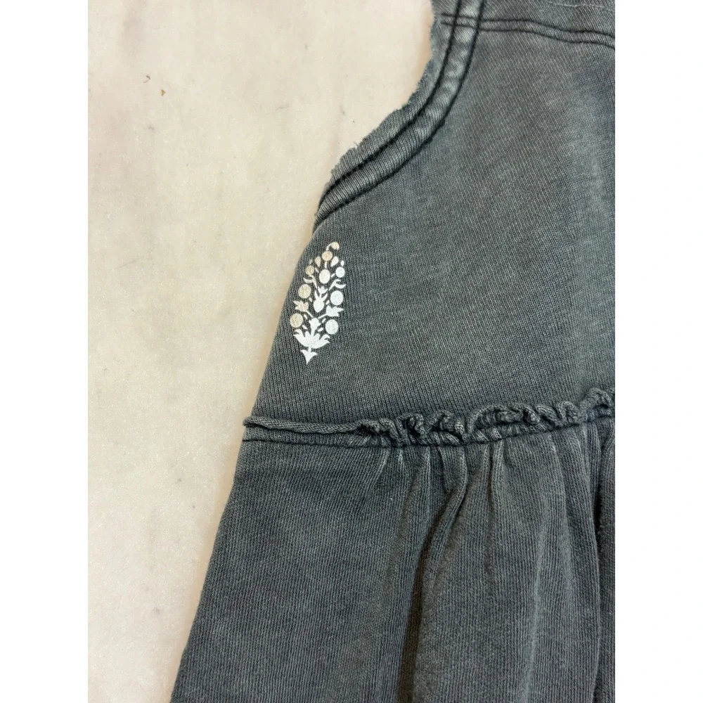 FP Movement Free People Charcoal Gray Mineral Wash Babydoll Tank Top Size xxl - Picture 8 of 8